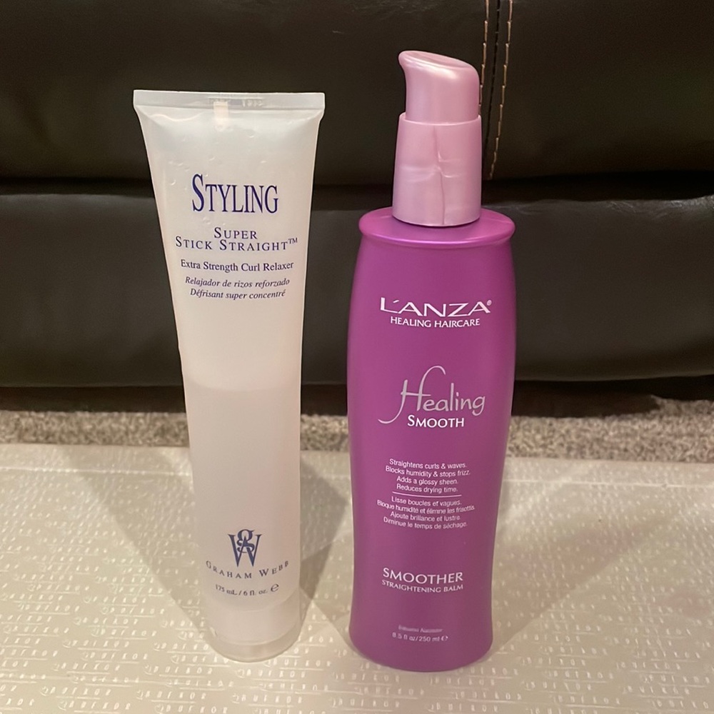Lanza Straightening Balm + Graham Webb Curl Relaxer